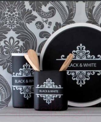 Подставка для кухонных приборов Tognana Dolce Casa Black And White (14см)