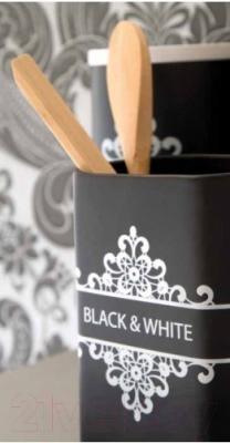 Подставка для кухонных приборов Tognana Dolce Casa Black And White (14см)