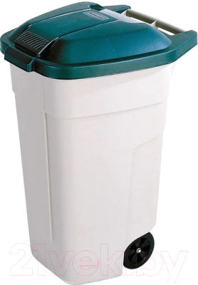 Контейнер для мусора Curver Refuse Bin 12900-158-01 / 176805 (бежевый/зеленый )