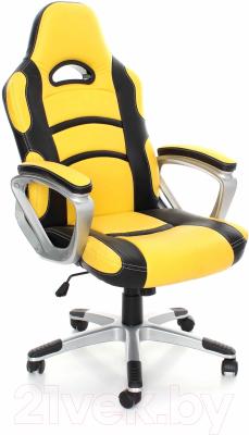 Кресло геймерское Calviano Racer (черно-желтый)