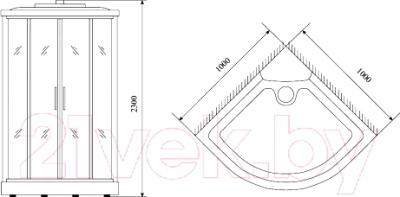 Душевая кабина Timo TL-1503 - схема