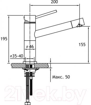 Смеситель Timo Saona 2303 F - схема