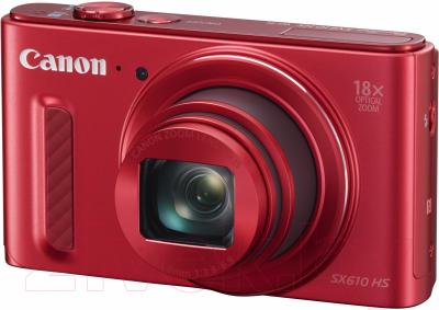 Компактный фотоаппарат Canon Powershot SX610 HS (красный)