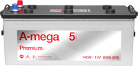 Автомобильный аккумулятор A-mega Premium 6СТ-140-А3 (140 А/ч) - 