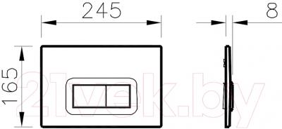 Унитаз подвесной с инсталляцией VitrA Arkitekt / 9005B003-7212 - схема