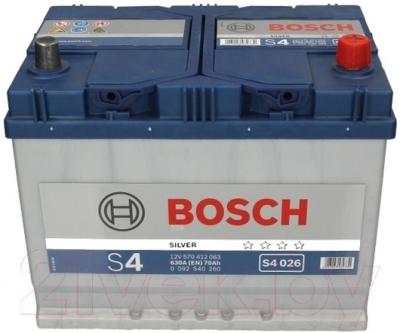 Автомобильный аккумулятор Bosch S4 026 570 412 063 JIS / 0092S40260 (70 А/ч)