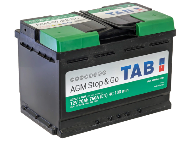 Автомобильный аккумулятор TAB Stop&Go AGM 213070 (70 А/ч)