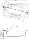 Миниатюра изображения товара Ванна акриловая Cersanit Joanna New 150x95 R (с ножками)