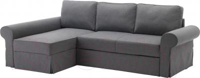 Чехол на угловой диван Ikea Баккабру 103.232.31 (темно-серый)