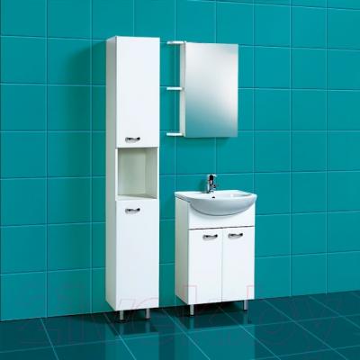 Шкаф с зеркалом для ванной Акваль София 50 L / ES.04.50.00.N - в интерьере