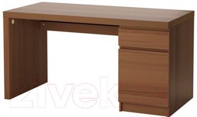 Письменный стол Ikea Мальм 203.275.06 (коричневая морилка/ясеневый шпон)