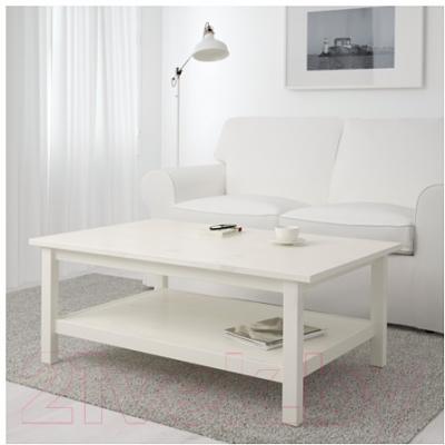 Журнальный столик Ikea Хемнэс 301.762.86 (белая морилка/белый)