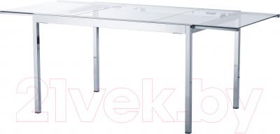 Обеденный стол Ikea Гливарп 302.175.26 (прозрачный, хромированный)
