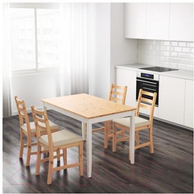 Обеденный стол Ikea Лерхамн 102.642.79 (светлая/белая морилка)
