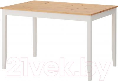 Обеденный стол Ikea Лерхамн 102.642.79 (светлая/белая морилка)