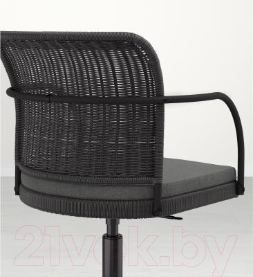 Кресло офисное Ikea Грегор 502.604.58 (черный/серый) - вид сзади
