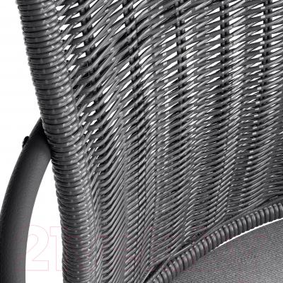 Кресло офисное Ikea Грегор 502.604.58 (черный/серый) - спинка из бумаги, покрытой лаком