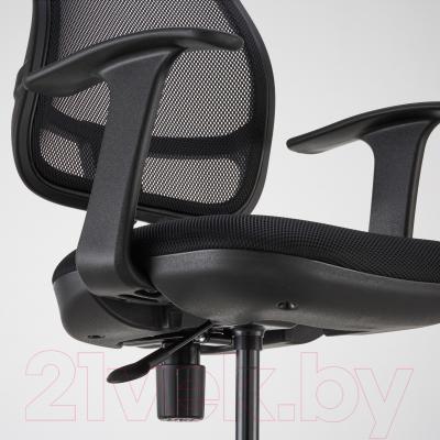 Кресло офисное Ikea Одфин 601.361.66 (черный) - вид спереди
