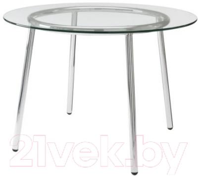 Обеденный стол Ikea Сальми 701.022.98 (стекло/хром)