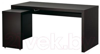 Письменный стол Ikea Мальм 602.141.83 (черно-коричневый)