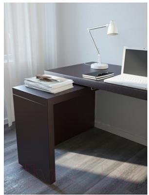 Письменный стол Ikea Мальм 602.141.83 (черно-коричневый)