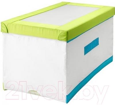 Коробка для хранения Ikea Кусинер 801.912.89 (бело-зеленый/бирюзовый)