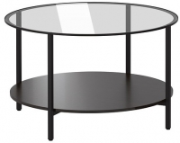 Журнальный столик Ikea Витше 802.133.09 (черно-коричневый, стекло) - 
