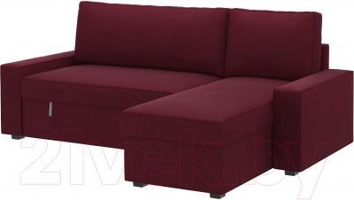 Чехол на угловой диван Ikea Виласунд 602.430.86 (красно-сиреневый)