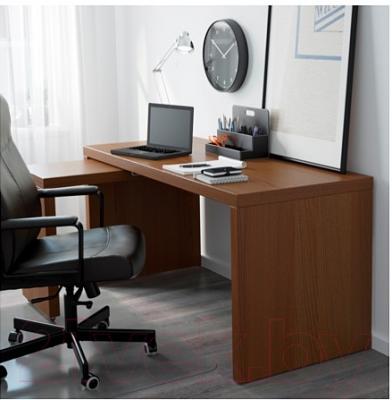 Письменный стол Ikea Мальм 803.275.08 (коричневая морилка/ясеневый шпон)
