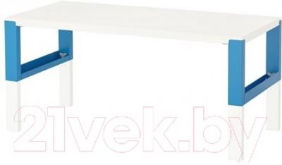 Письменный стол Ikea Поль 091.289.47 (белый/синий)