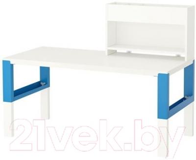 Письменный стол Ikea Поль 091.289.66 (белый/синий)