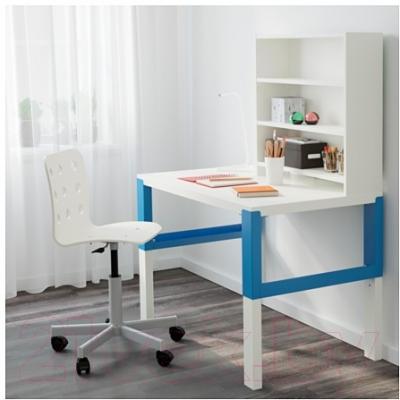 Письменный стол Ikea Поль 091.289.71 (белый/синий)