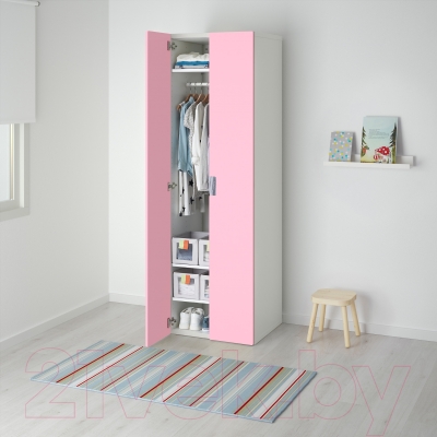 Шкаф Ikea Стува 091.336.56 (белый/розовый)