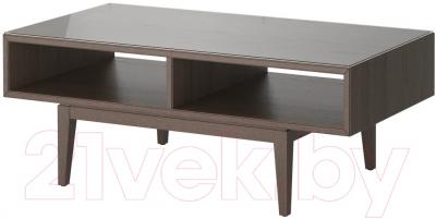 Журнальный столик Ikea Режиссер 602.611.55 (коричневый, стекло)