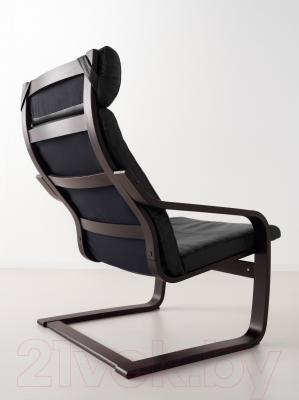Кресло мягкое Ikea Поэнг 098.178.89 (черно-коричневый/черный)