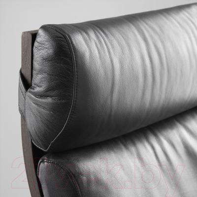 Кресло мягкое Ikea Поэнг 098.178.89 (черно-коричневый/черный)