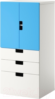 Шкаф Ikea Стува 190.177.84 (белый/синий)