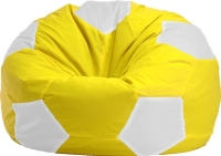 Бескаркасное кресло Flagman Мяч Стандарт М1.1-08 (желтый/белый) - 