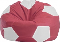 Бескаркасное кресло Flagman Мяч Стандарт М1.1-17 (бордовый/белый) - 