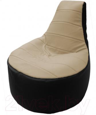 Бескаркасное кресло Flagman Трон Т1.3-05 (светло-бежевый/черный)