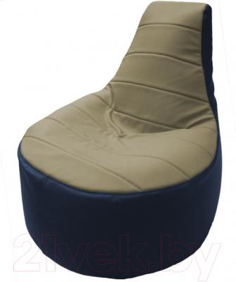 Бескаркасное кресло Flagman Трон Т1.3-19 (светло-бежевый/синий)
