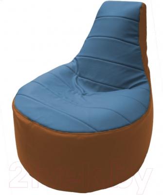 Бескаркасное кресло Flagman Трон Т1.3-23 (голубой/оранжевый)