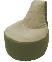 Бескаркасное кресло Flagman Трон Т1.3-31 (светло-бежевый/оливковый) - 