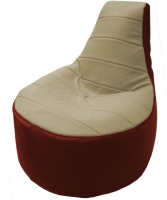 Бескаркасное кресло Flagman Трон Т1.3-35 (светло-бежевый/красный) - 