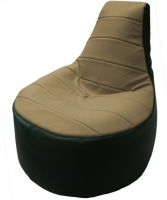 Бескаркасное кресло Flagman Трон Т1.3-43 (бежевый/зеленый) - 