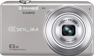 Компактный фотоаппарат Casio Exilim EX-ZS20 (серебристый) - вид спереди