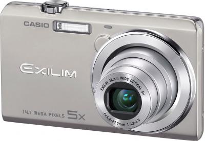 Компактный фотоаппарат Casio Exilim EX-ZS10 (серебристый) - общий вид