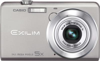Компактный фотоаппарат Casio Exilim EX-ZS10 (серебристый) - вид спереди