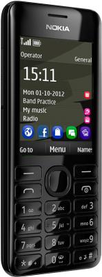 Мобильный телефон Nokia 206 Black - общий вид