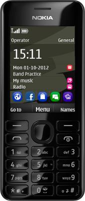 Мобильный телефон Nokia 206 Black - общий вид
